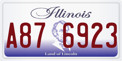 IL license plate A876923