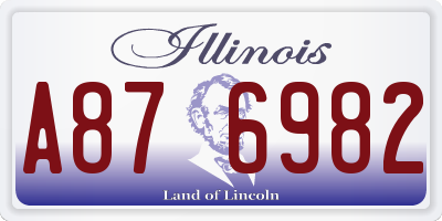 IL license plate A876982