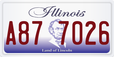 IL license plate A877026