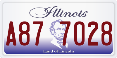 IL license plate A877028