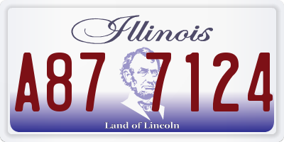 IL license plate A877124