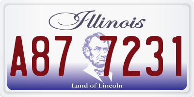 IL license plate A877231