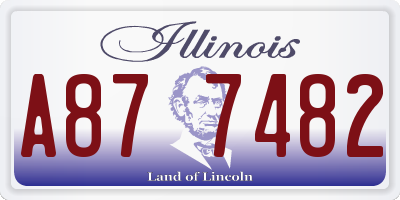 IL license plate A877482