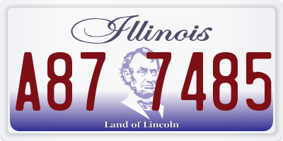 IL license plate A877485