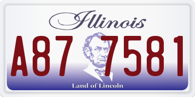 IL license plate A877581