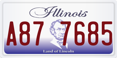 IL license plate A877685