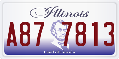 IL license plate A877813