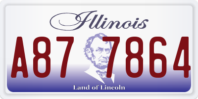 IL license plate A877864