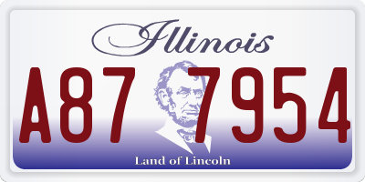 IL license plate A877954