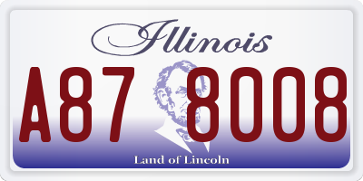 IL license plate A878008