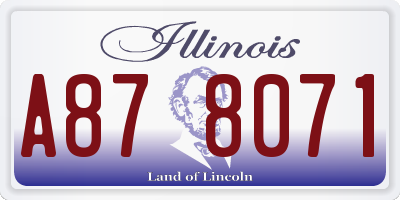 IL license plate A878071
