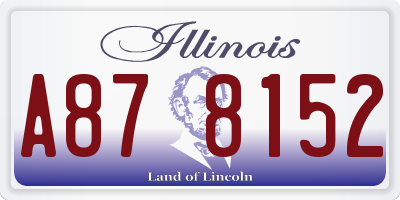 IL license plate A878152