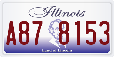 IL license plate A878153
