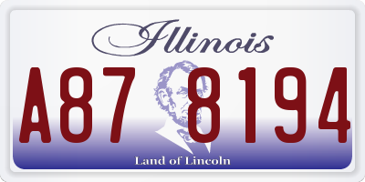 IL license plate A878194