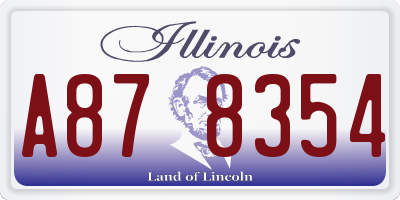 IL license plate A878354