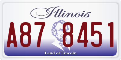 IL license plate A878451