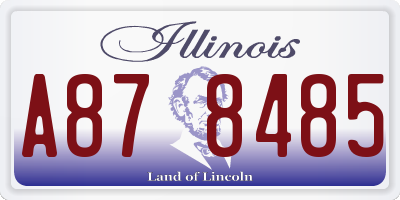 IL license plate A878485