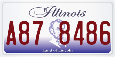 IL license plate A878486