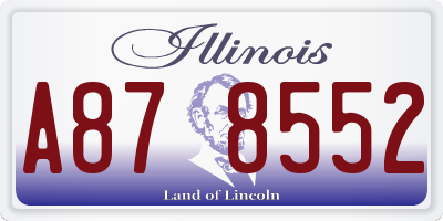 IL license plate A878552