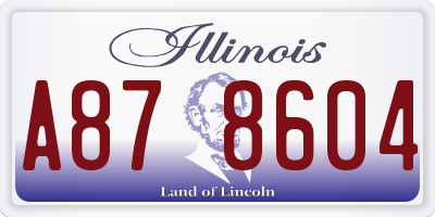 IL license plate A878604