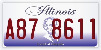 IL license plate A878611