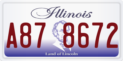 IL license plate A878672