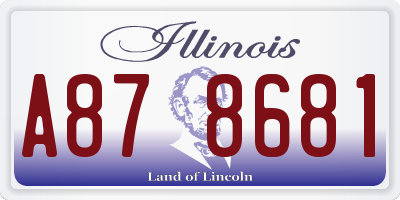 IL license plate A878681