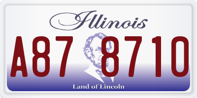 IL license plate A878710
