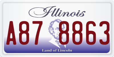 IL license plate A878863