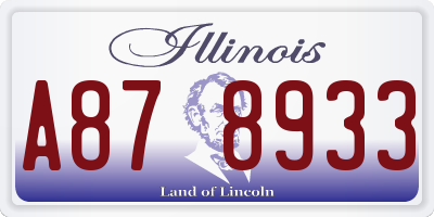IL license plate A878933