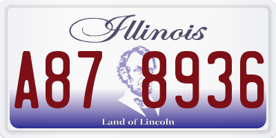 IL license plate A878936