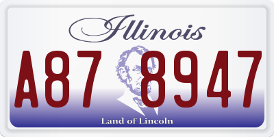 IL license plate A878947