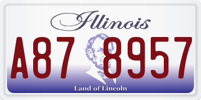 IL license plate A878957