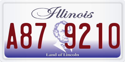 IL license plate A879210
