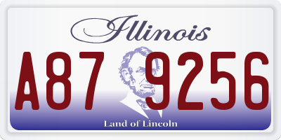 IL license plate A879256