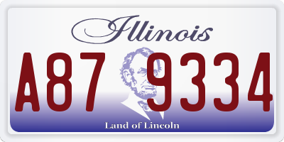 IL license plate A879334