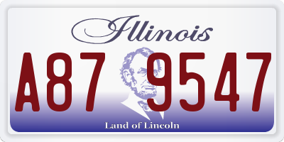 IL license plate A879547