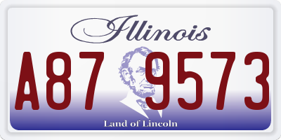 IL license plate A879573