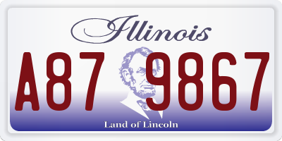 IL license plate A879867