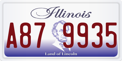 IL license plate A879935