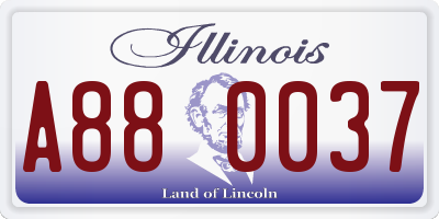 IL license plate A880037