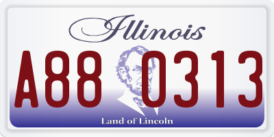 IL license plate A880313