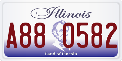 IL license plate A880582