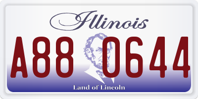 IL license plate A880644