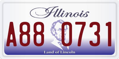IL license plate A880731