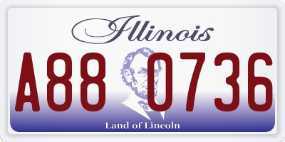 IL license plate A880736