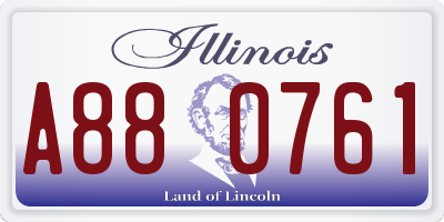 IL license plate A880761