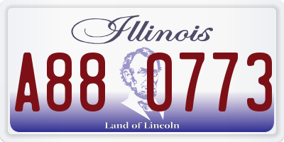 IL license plate A880773