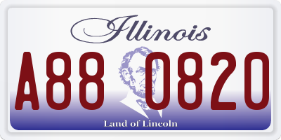 IL license plate A880820