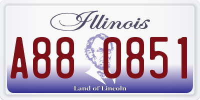 IL license plate A880851